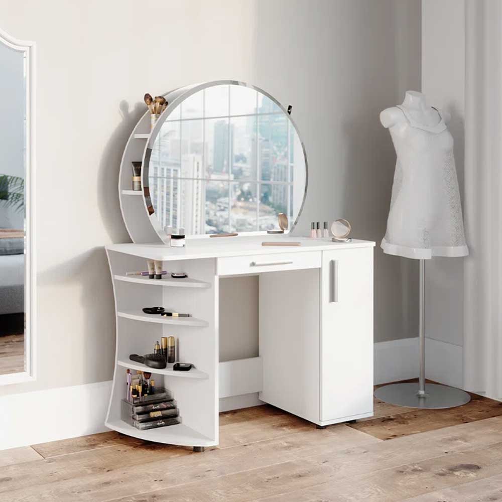 Modern-Bedroom-Dresser-with-Round-Mirror-1