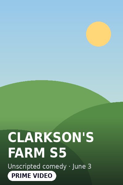 Clarksons Farm Season 5 on Prime Video illustrated title card