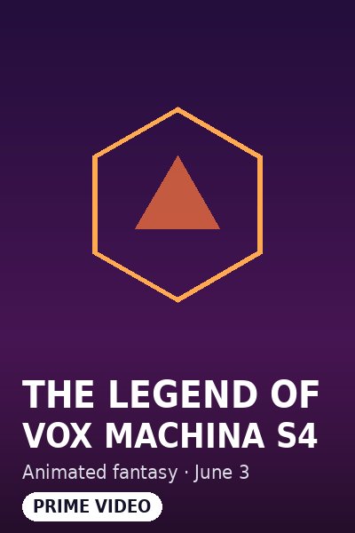 The Legend of Vox Machina Season 4 illustrated title card